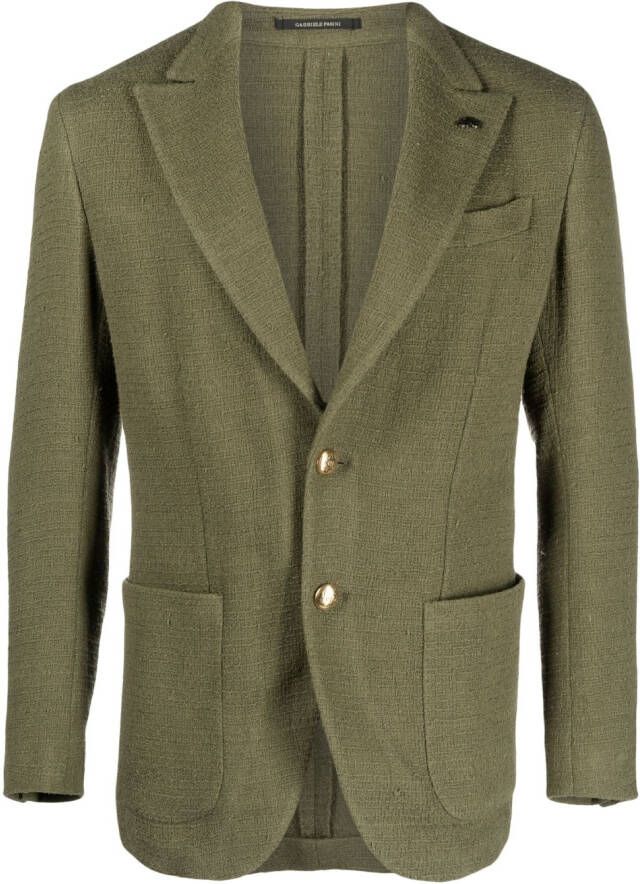 Gabriele Pasini Blazer met enkele rij knopen Groen