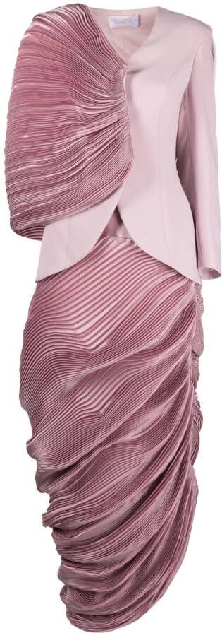 Gaby Charbachy Asymmetrische maxi-jurk Roze