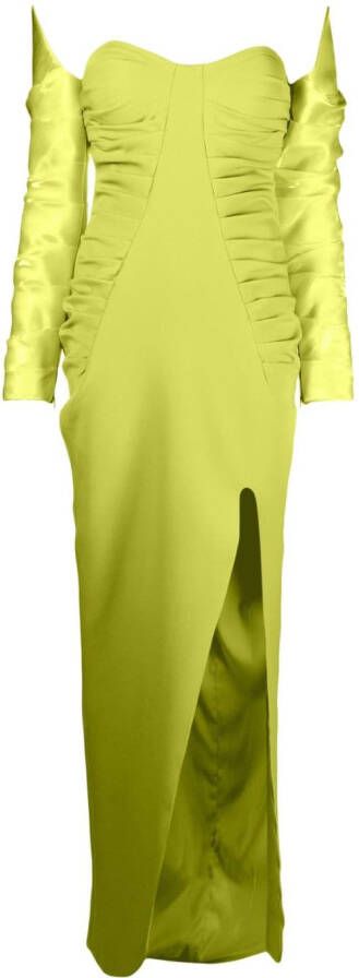 Gaby Charbachy Off-shoulder avondjurk Groen