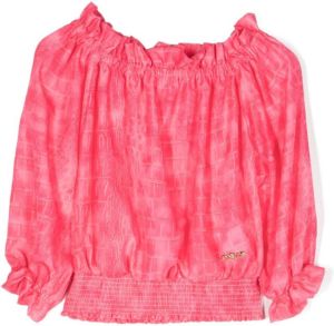 Gaelle Paris Kids Off-shoulder blouse Roze