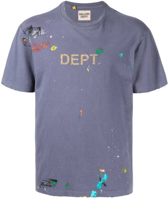 GALLERY DEPT. T-shirt met verfspatten Blauw