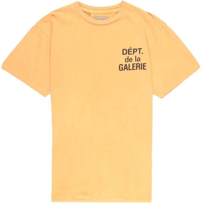 GALLERY DEPT. T-shirt met logoprint Geel