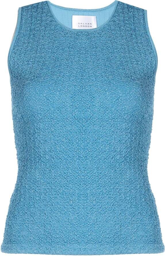 Galvan London Gesmockte top Blauw