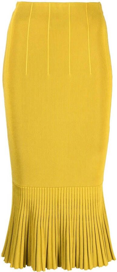 Galvan High waist rok Geel