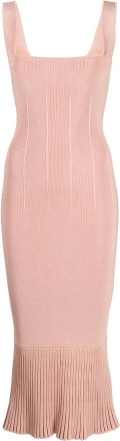 Galvan Jurk van peplum Roze