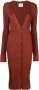 Galvan London Ribgebreide jurk Rood - Thumbnail 1