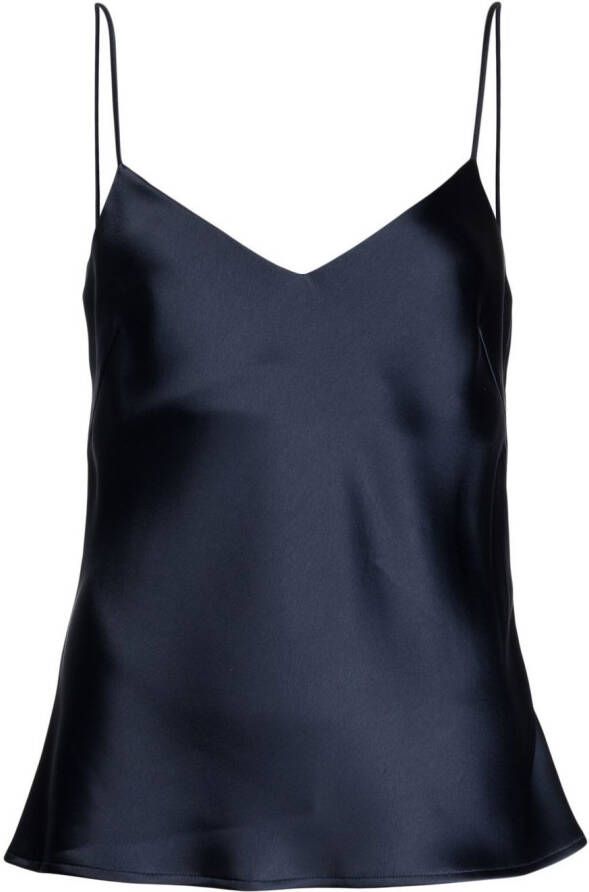 Galvan Top met spagettibandjes Blauw