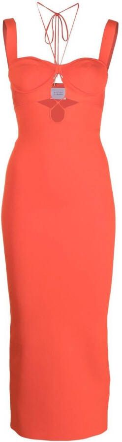Galvan London Kali jurk met uitgesneden detail Rood
