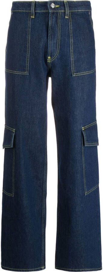 GANNI Straight jeans Blauw