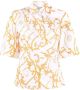 GANNI Blouse met korte mouwen Wit - Thumbnail 1