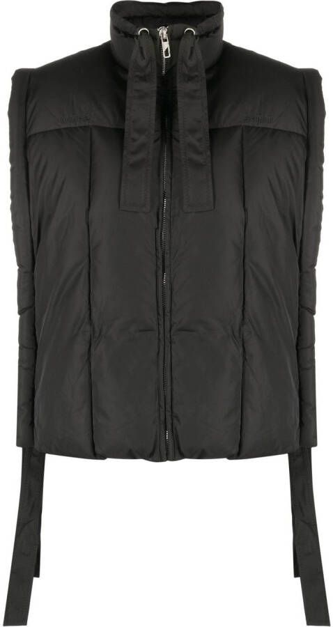 GANNI Bodywarmer met geborduurd logo Zwart