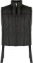 GANNI Bodywarmer met geborduurd logo Zwart - Thumbnail 1