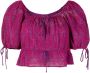 GANNI Broderie anglaise top Roze - Thumbnail 1