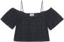 GANNI Broderie anglaise top Zwart - Thumbnail 1