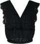 GANNI Broderie anglaise top Zwart - Thumbnail 1