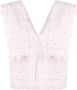 GANNI Broderie anglaise top Roze - Thumbnail 1