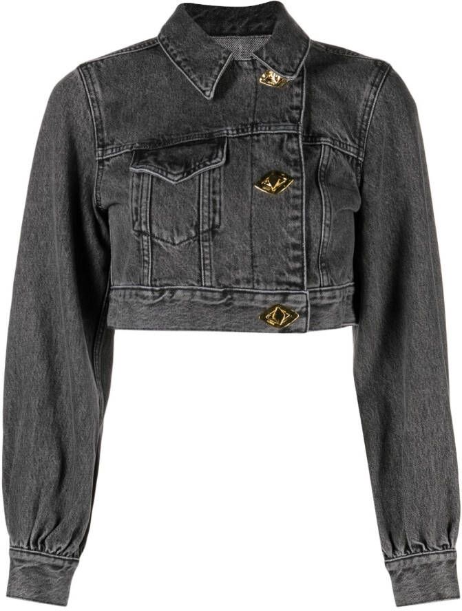 GANNI Cropped jack Zwart