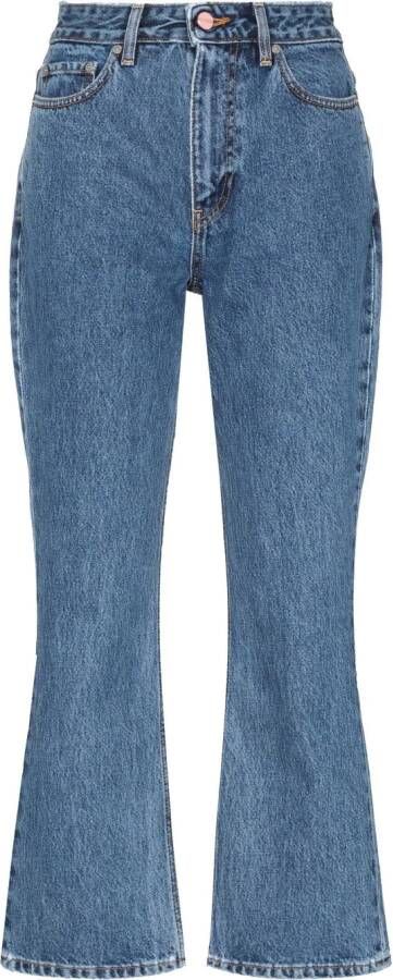 GANNI Cropped jeans Blauw