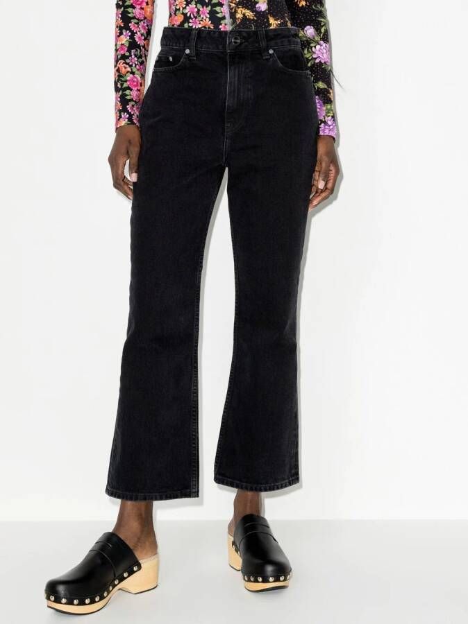 GANNI Cropped jeans Zwart