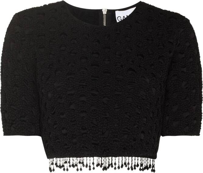 GANNI Cropped top Zwart