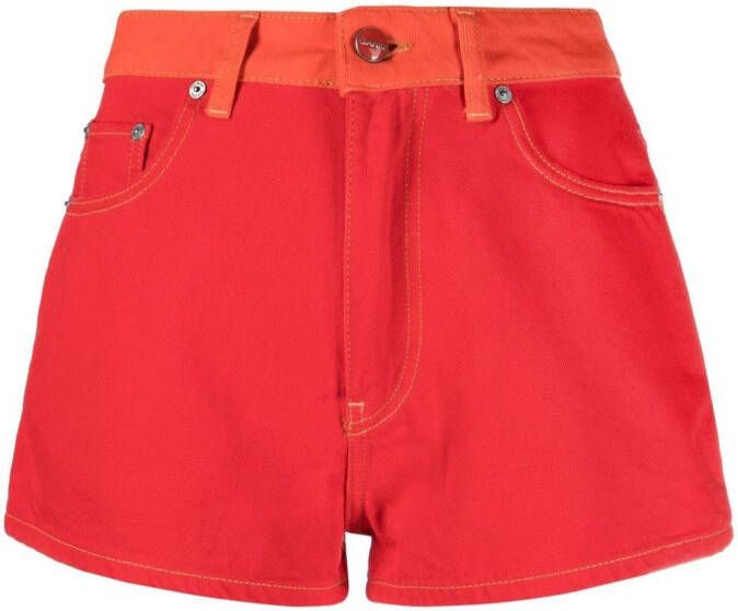 GANNI Denim shorts Rood