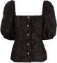 GANNI Blouse met bloemenprint Zwart - Thumbnail 1