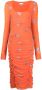 GANNI Midi-jurk met bloemenprint Oranje - Thumbnail 1