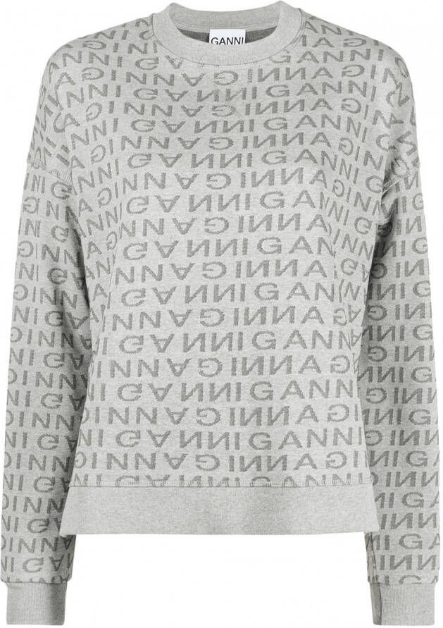 GANNI Intarsia trui Grijs