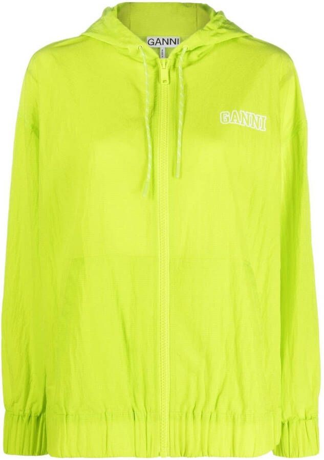 GANNI Jack met logoprint Groen