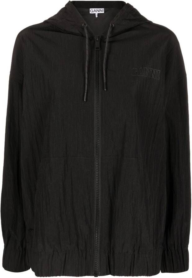 GANNI Jack met logoprint Zwart