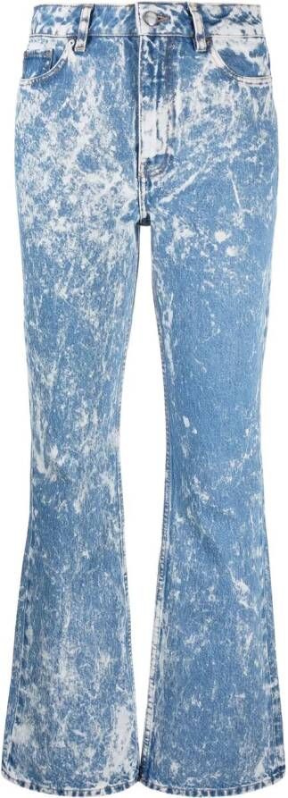 GANNI Jeans met gebleekt effect Blauw
