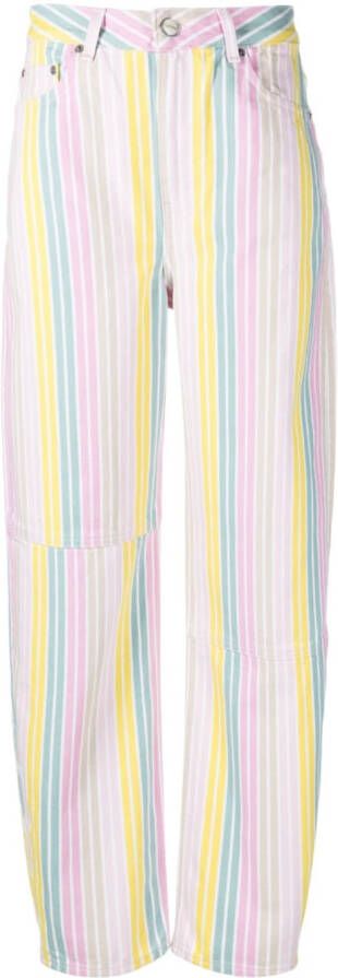GANNI Jeans met toelopende pijpen Roze