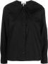 GANNI Blouse met bies Zwart - Thumbnail 1