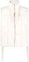 GANNI Bodywarmer met geborduurd logo Beige - Thumbnail 1