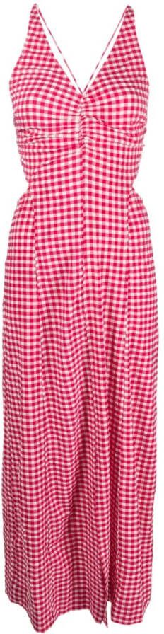 GANNI Maxi-jurk met print Roze