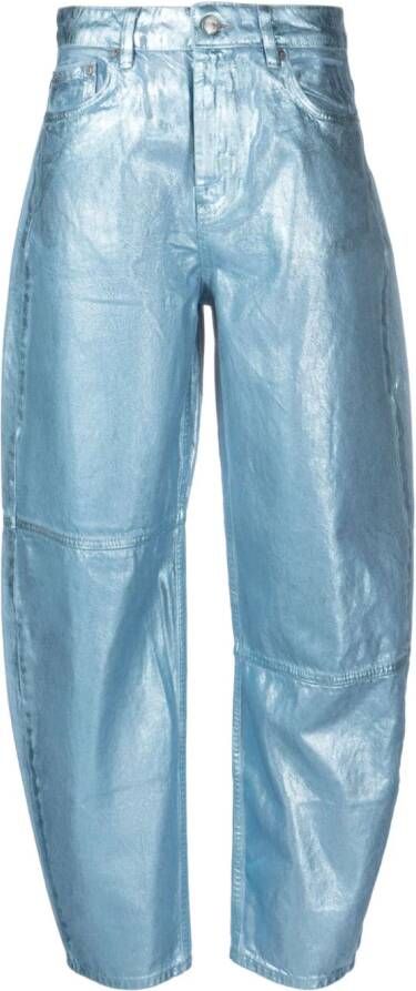 GANNI Jeans met wijde pijpen Blauw
