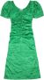 GANNI Midi-jurk met pofmouwen Groen - Thumbnail 1