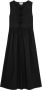 GANNI Midi-jurk met strikdetail Zwart - Thumbnail 1