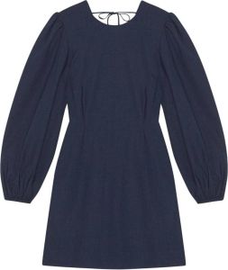 GANNI Mini-jurk met open rug Blauw