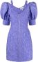 GANNI Mini-jurk met V-hals 731 BLUE IRIS - Thumbnail 1