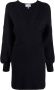GANNI Mini-jurk met V-hals Blauw - Thumbnail 1