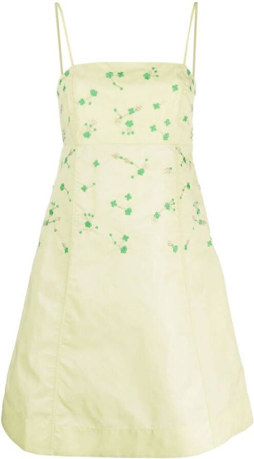 GANNI Mini-jurk verfraaid met kralen Groen