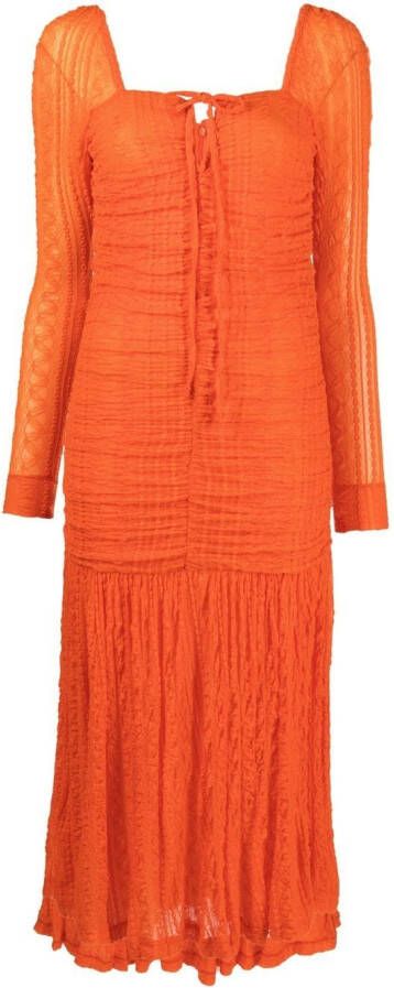 GANNI Mouwloze jurk Oranje