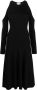 GANNI Midi-jurk met uitgesneden details Zwart - Thumbnail 1