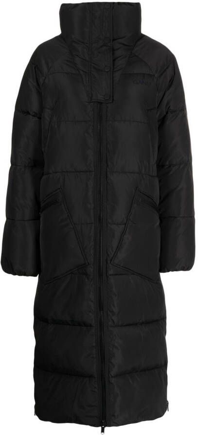 GANNI Oversized donsjas Zwart