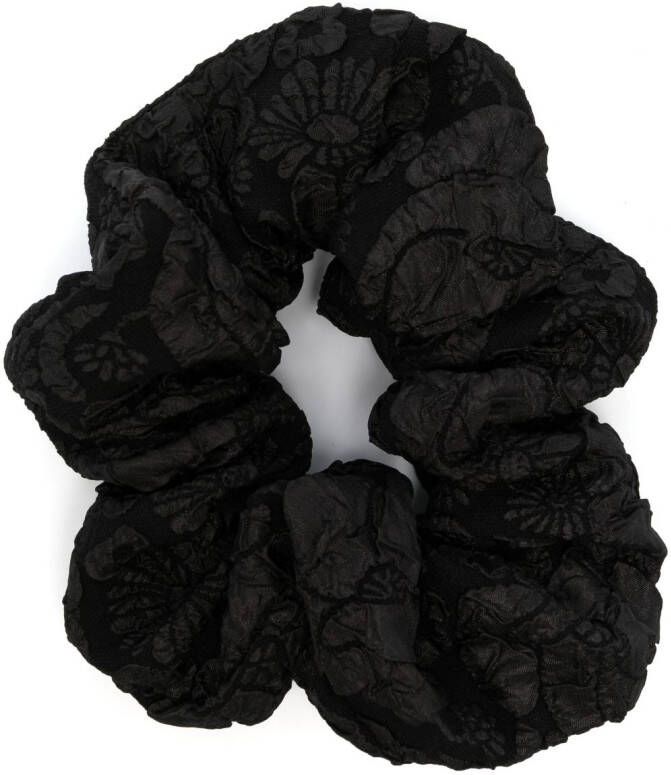 GANNI Sjaal met bloemjacquard Zwart