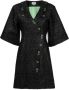 GANNI Mini-jurk met glitter Zwart - Thumbnail 1