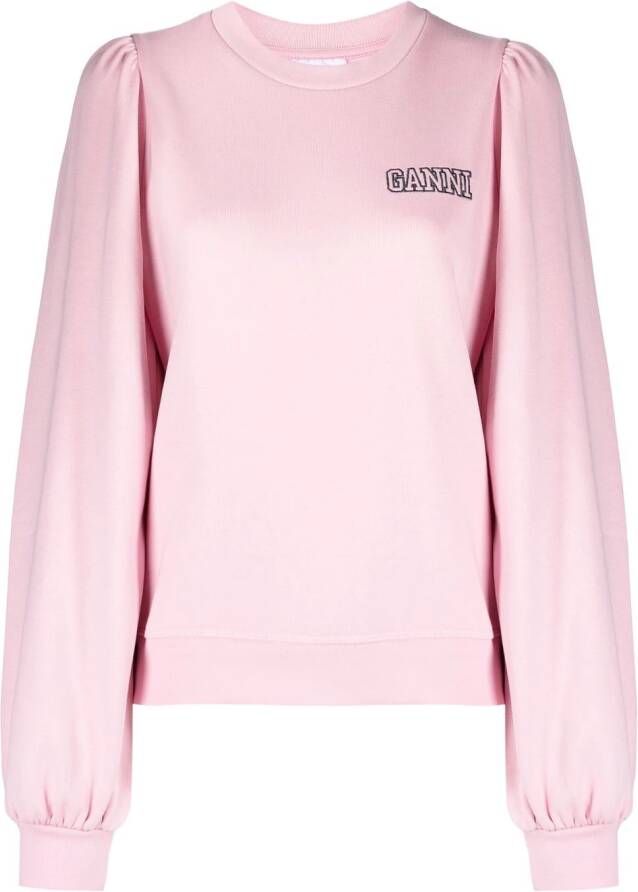 GANNI Sweater met pofmouwen Roze
