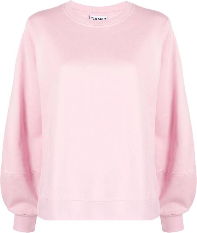GANNI Sweater met ronde hals Roze