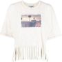 GANNI T-shirt met print Beige - Thumbnail 1